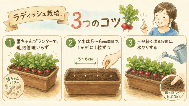 ラディッシュ栽培3つのコツ