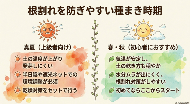 根割れを防ぎやすいラディッシュの種まき時期