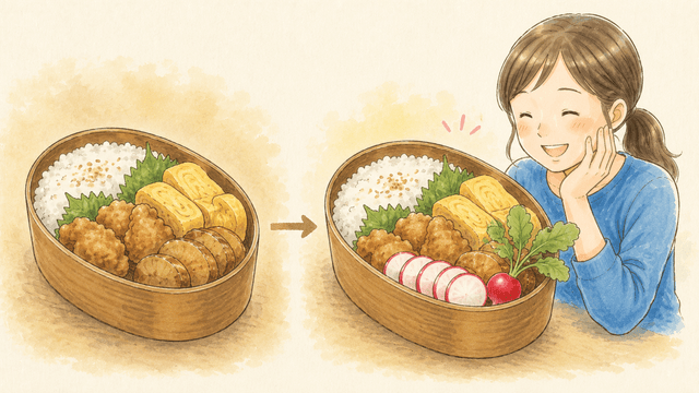 茶色になりがちなお弁当に、ひとさじの彩りを