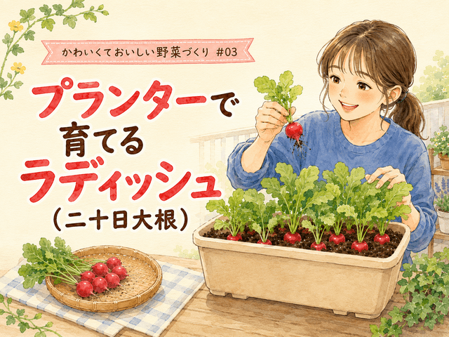 かわいくておいしい野菜づくり #03｜プランターで育てるラディッシュ（二十日大根）