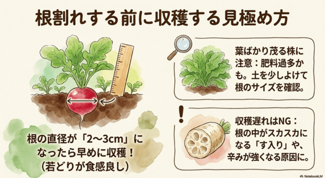 根割れする前に収穫する見極め方