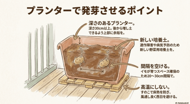 プランターで発芽させるポイント
