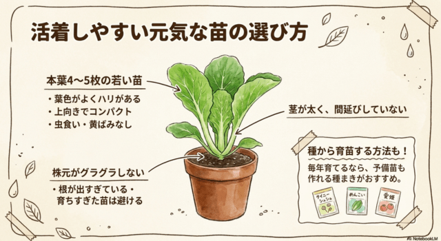 白菜苗を選ぶなら活着しやすい元気な苗を