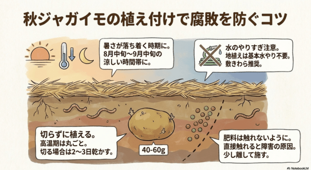 秋ジャガイモの植え付けで腐敗を防ぐコツ
