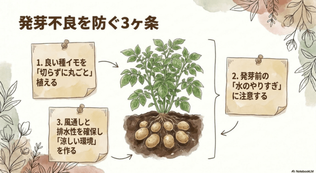 まとめ|芽出し管理と種イモ選びで発芽不良を防ごう