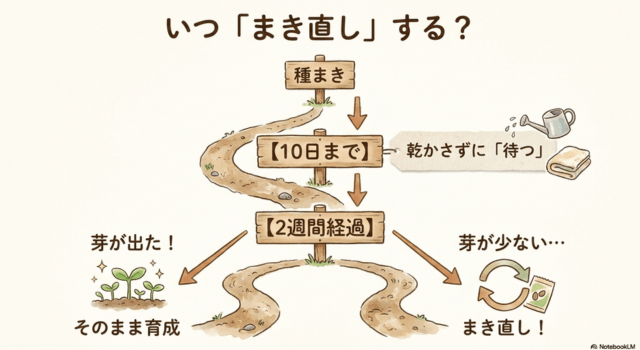 ニンジンが発芽しないときはいつまき直す?
