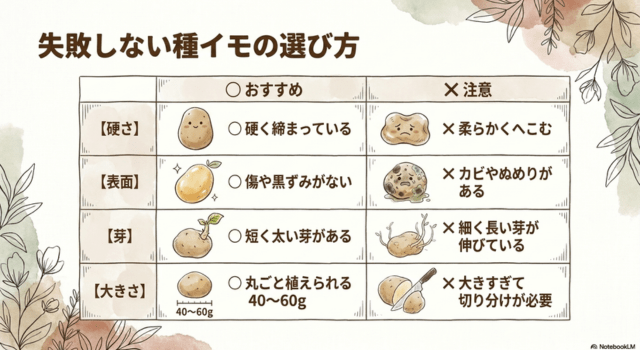 発芽不良を防ぐ秋ジャガイモの種イモの選び方