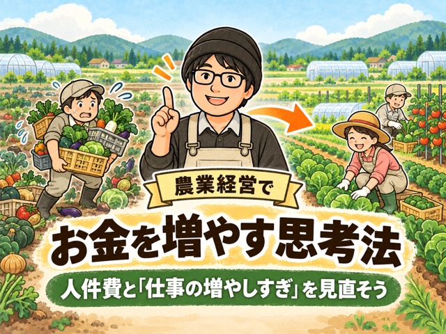 農業経営でお金を増やす思考法｜人件費と「仕事の増やしすぎ」を見直そう