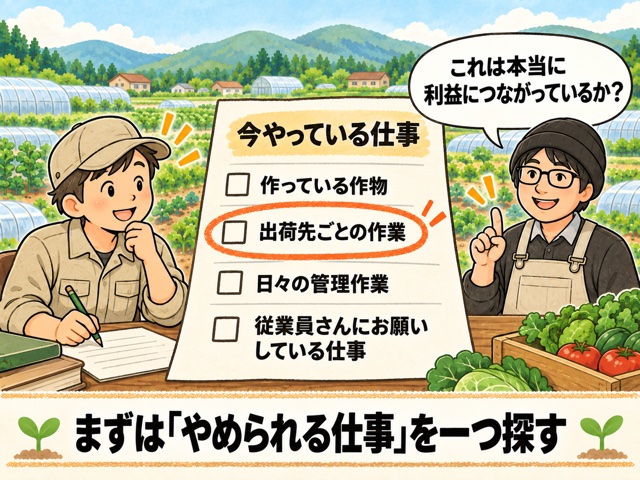 今やっている仕事を紙に書き出し、やめられる仕事を一つ探す